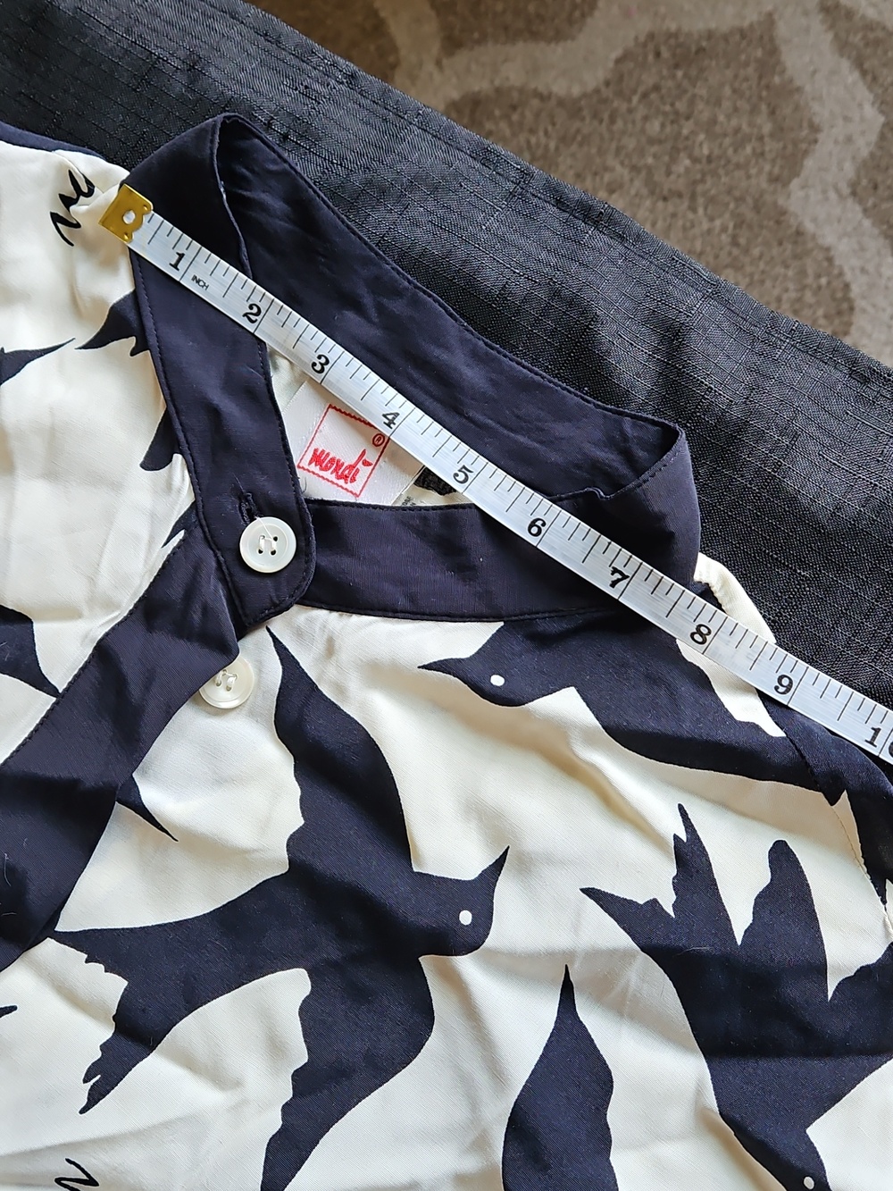 Mondi Vintage Black and White Bird Print Blouse - Picture 16 of 16